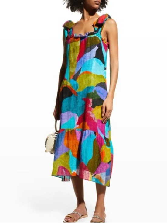 Marie Oliver Dresses & Skirts - Marie Oliver Multi Color Maya Tie Midi Dress | M
